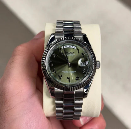 Seiko Day-Date Olive Arabic - Noirval