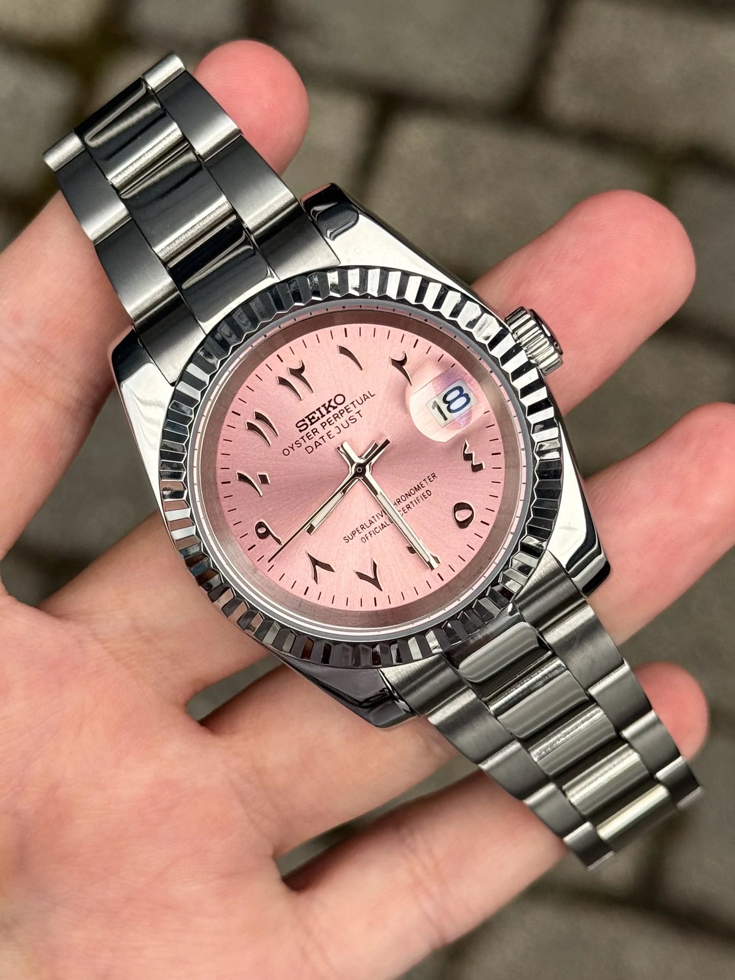 Seiko Datejust Arabic Pink - Noirval