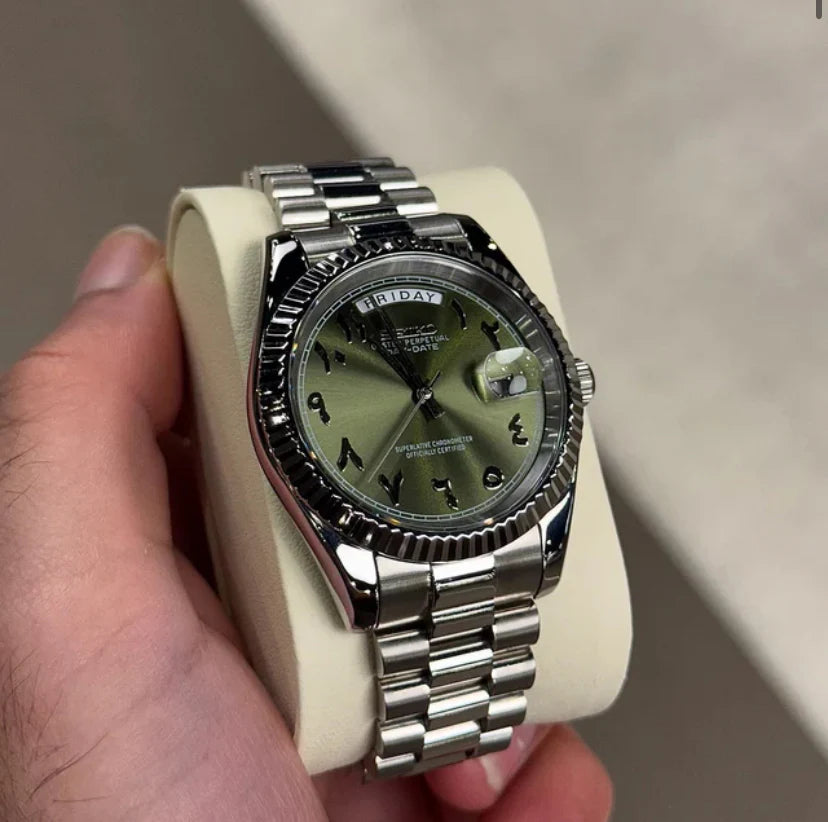 Seiko Day-Date Olive Arabic - Noirval