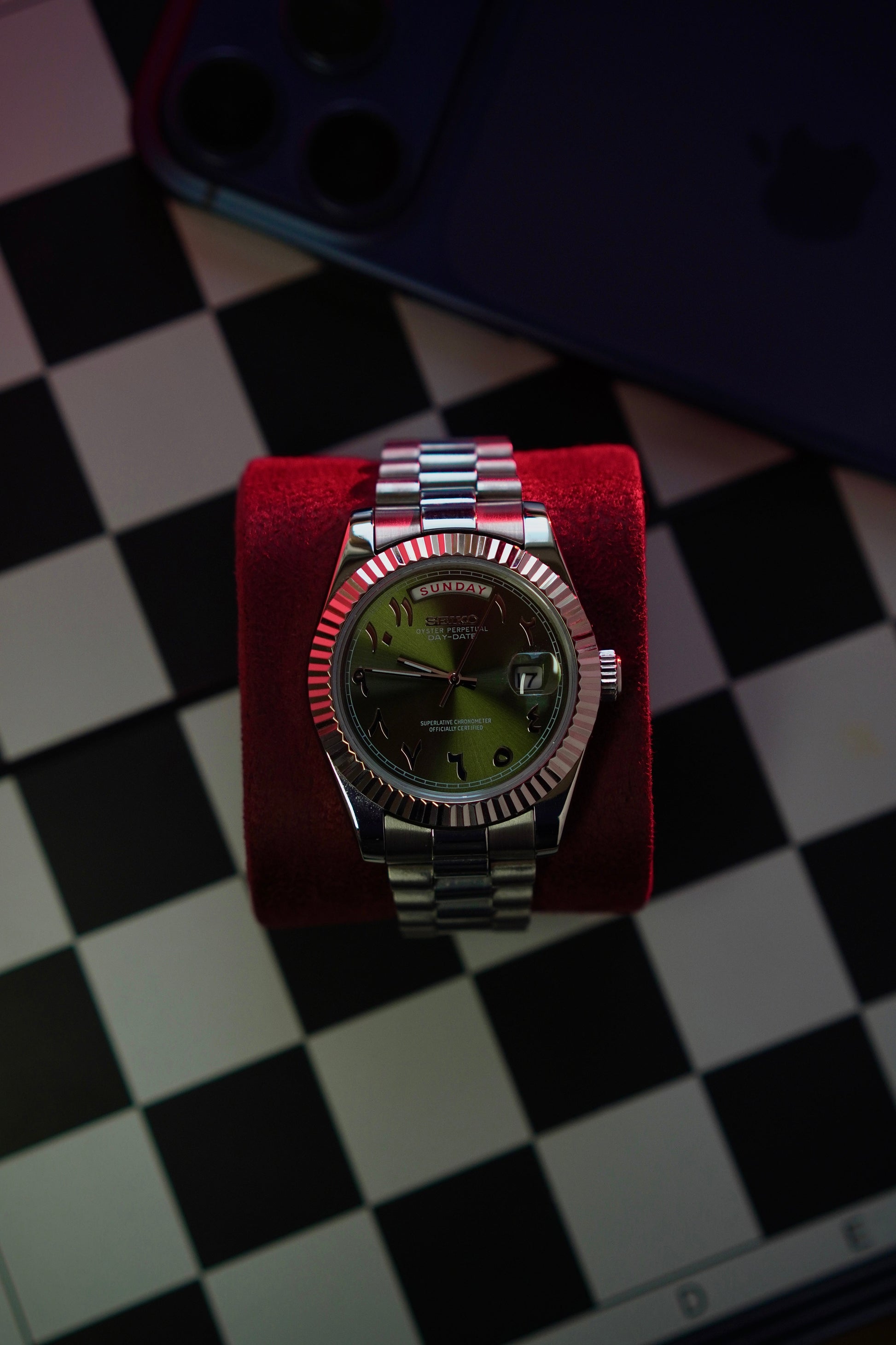 Seiko Day-Date Olive Arabic - Noirval