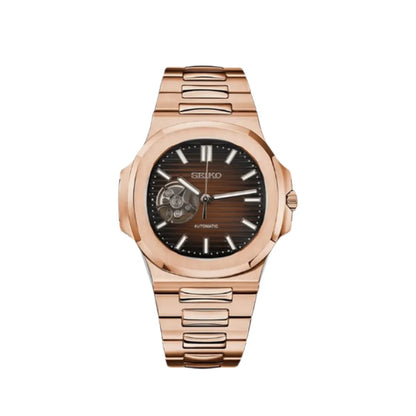 Seiko Nautilus Rose Gold Open Heart - Noirval