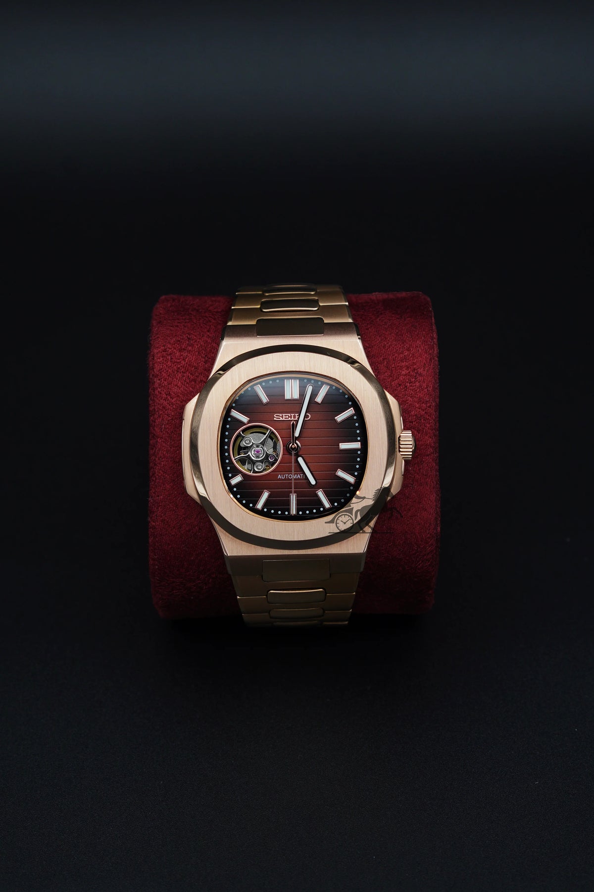 Seiko Nautilus Rose Gold Open Heart - Noirval