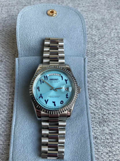 Seiko Day-Date Arctic Blue Dial - Noirval