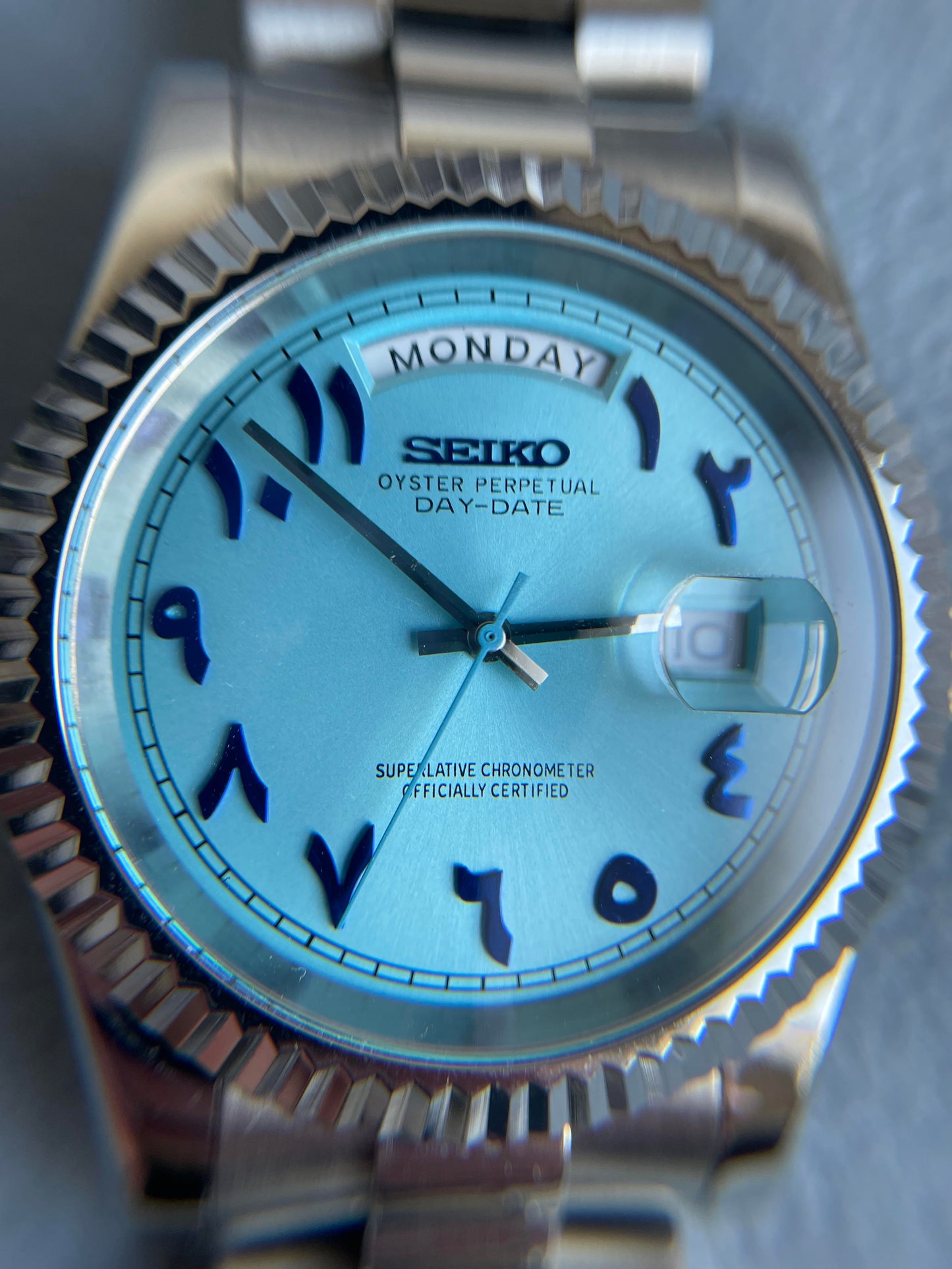 Seiko Day-Date Arctic Blue Dial - Noirval