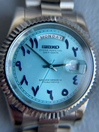 Seiko Day-Date Arctic Blue Dial - Noirval