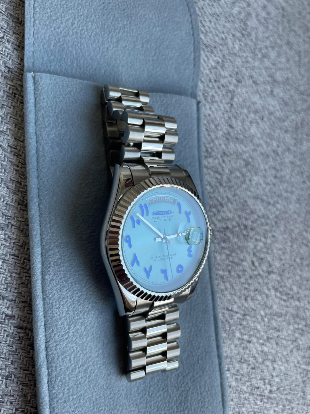 Seiko Day-Date Arctic Blue Dial - Noirval